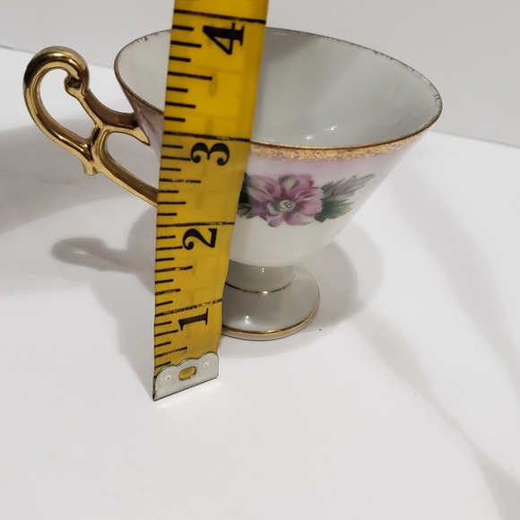 Lefton China Hand Painted Tea Cup and Saucer - Picture 11 of 11